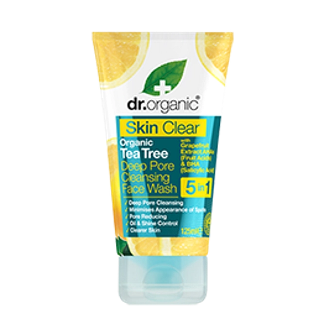 Dr Organic Skinclear Facewash Detergente Viso 125 Ml