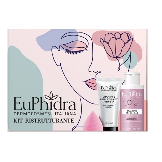 Euphidra Kit Ristrutturante 1 Maschera Ristrutturante + 1 Mini Lozione Micellare + 1 Drop Make Up