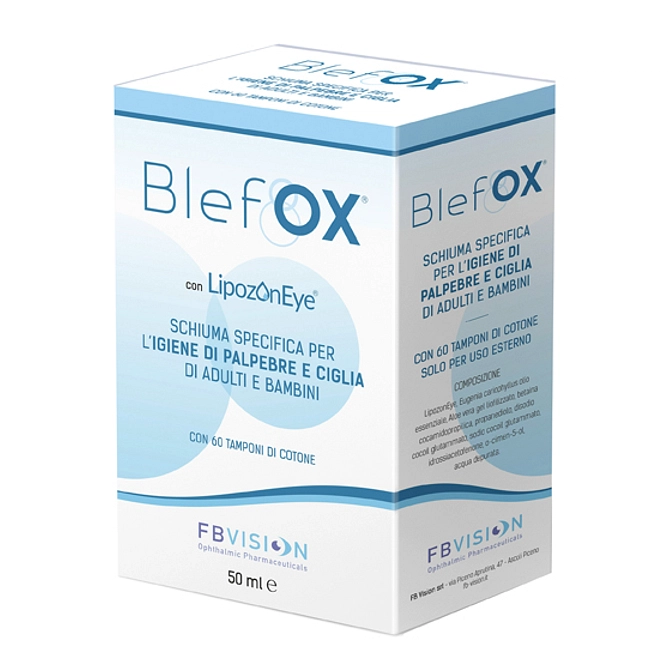 Blefox Schiuma Specifica Per Igiene Palpebre E Ciglia 50 Ml Con Erogatore + 60 Dischetti