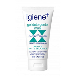 Igiene+ gel detergente mani antibatterico senza risciacquo 80 ml