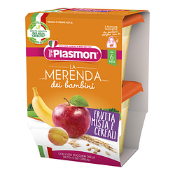 Plasmon la merenda dei bambini merende frutta cereali asettico 2 x 120 g