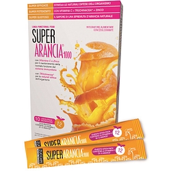 Super arancia 1000 10 stick pack monodose da 3,7 g integratore alimentare con edulcorante