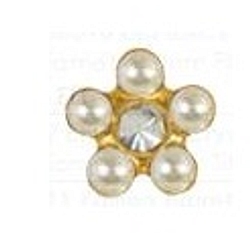 Inverness orecchini fiore perle/crystal placcati oro r931 c