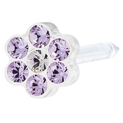 Blomdahl foralobi mp daisy 5 mm violet/crystal