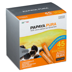 Papaya pura 45 bustine da 3 g integratore alimentare orosolubile