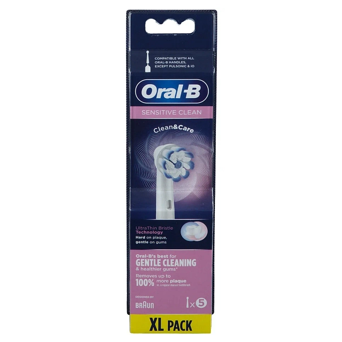 Oralb Sensitive Clean Eb60 Testine Per Spazzolino Elettrico 5 Pezzi