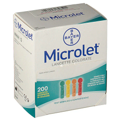Lancette pungidito per apparecchio microlet lancets 200 pezzi