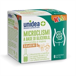 Unidea microclisma per bambini 3 g glicerolo camomilla e malva 6 pezzi