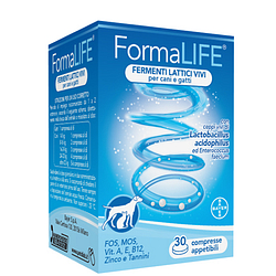 Formalife fermenti lattici vivi per cani e gatti 30 compresse appetibili 33 g