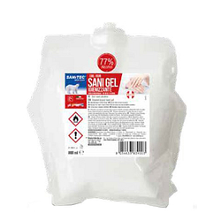 Sanitec skin lab sani gel gel detergente mani alcoolico con azione igienizzante 800 ml uso professionale