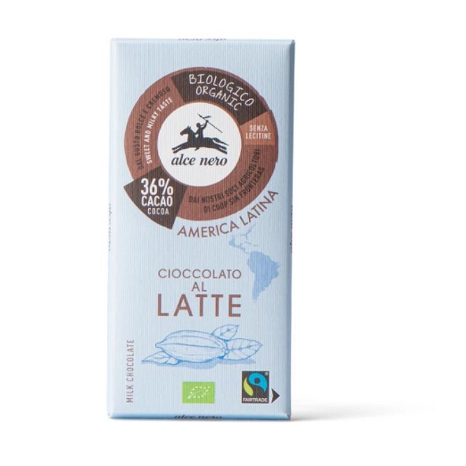 Tavoletta Cioccolato Al Latte Bio Fairtrade 100 G