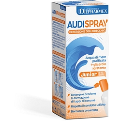 Audispray junior 3 12 anni soluzione di acqua di mare ipertonica spray senza gas igiene orecchio 25 ml