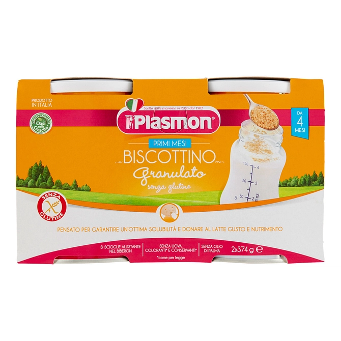 Plasmon Biscottino Granulato 2 Pezzi Da 374 G