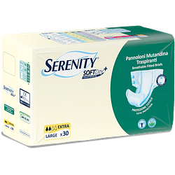 Pannolone mutandina per incontinenza serenity softdry+ extra taglia large 30 pezzi