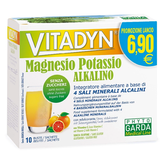 Vitadyn Magnesio Potassio Alkalino Senza Zucchero 10 Bustine